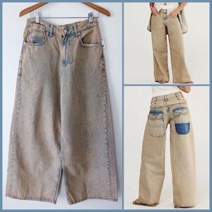 NWT Free People We The Free Waterfalls Baggy Wide-Leg Jeans Size 26S